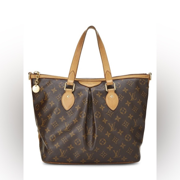 LOUIS VUITTON Monogram Palermo PM Tote Bag M40145 LV Auth PP116V - Picture 1 of 4